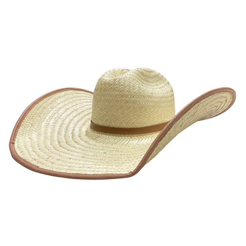 Chapéu modelo Americano palha fina com bandinha Zebu