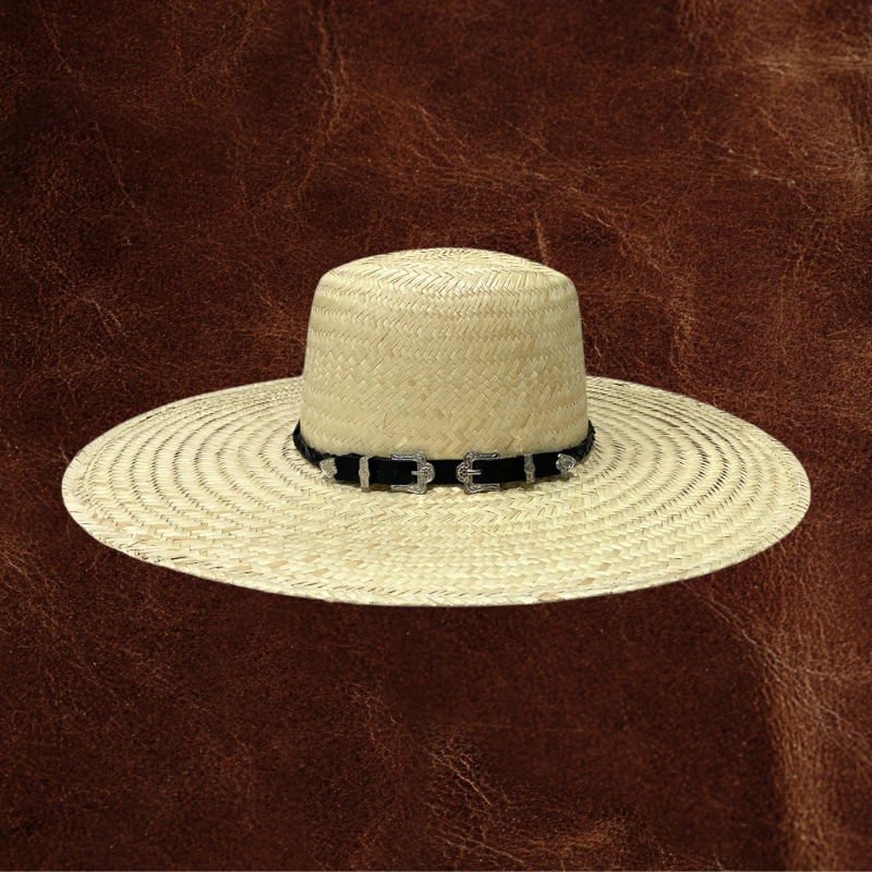 Chapéu modelo Indiano palha fina com bandinha premium dupla