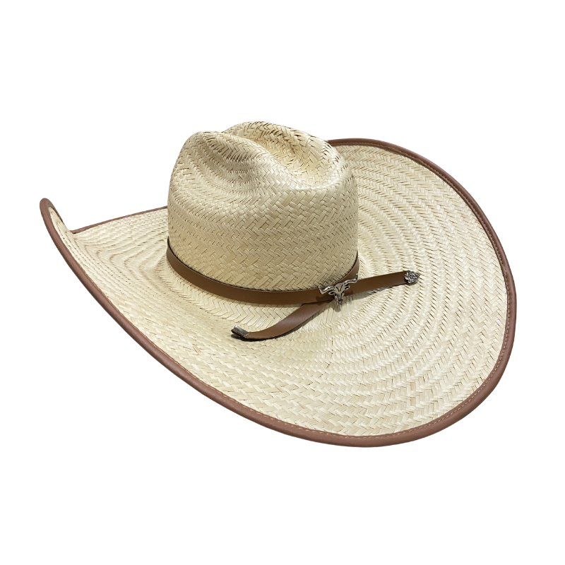 Chapéu modelo Americano palha fina com bandinha Zebu