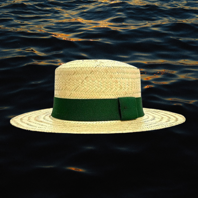 Chapéu modelo Paris palha fina com faixa elástica