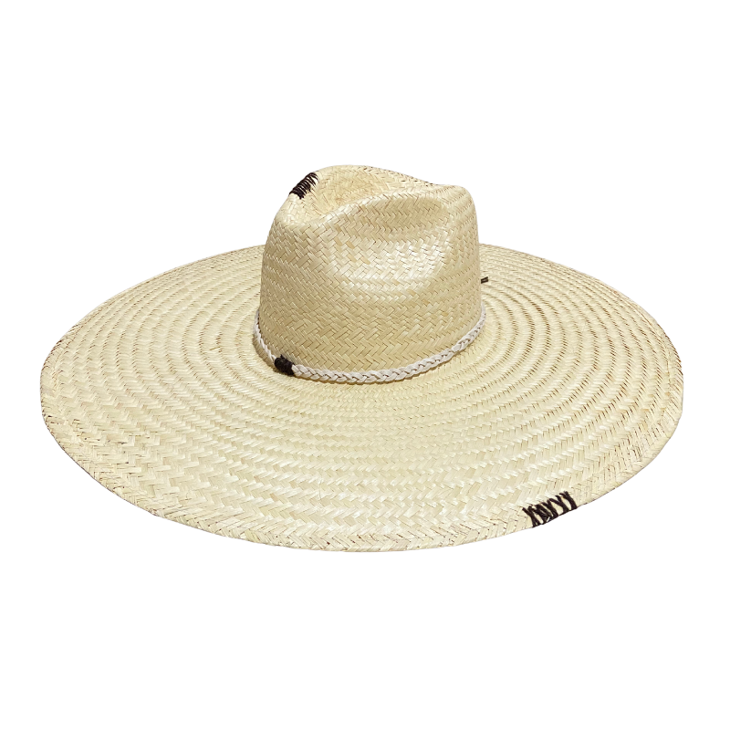 Chapéu modelo Panamá palha fina com bandinha trançada
