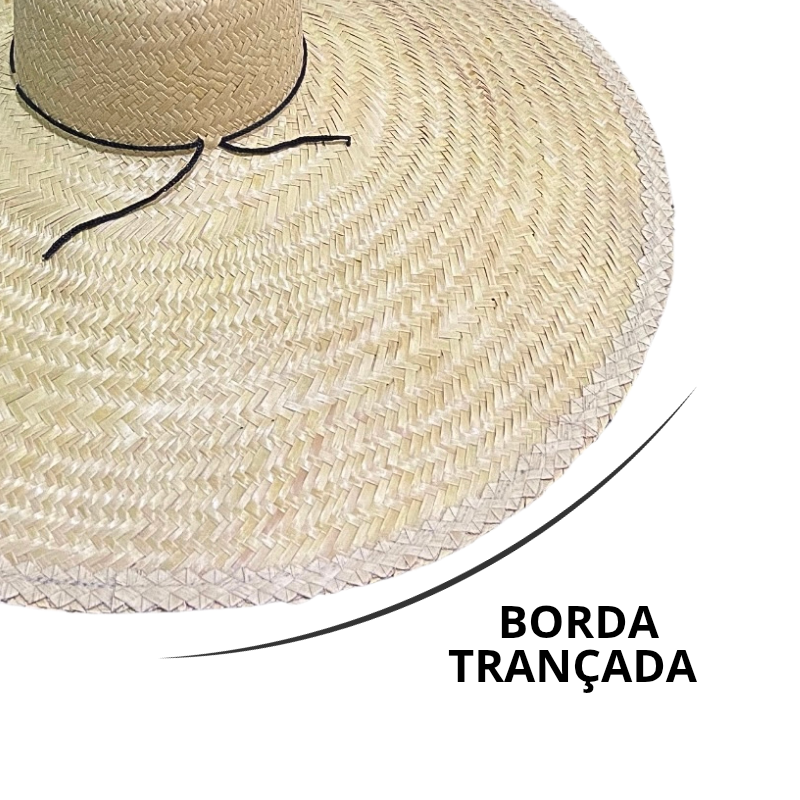Chapéu Gigantinho palha grossa com cordão