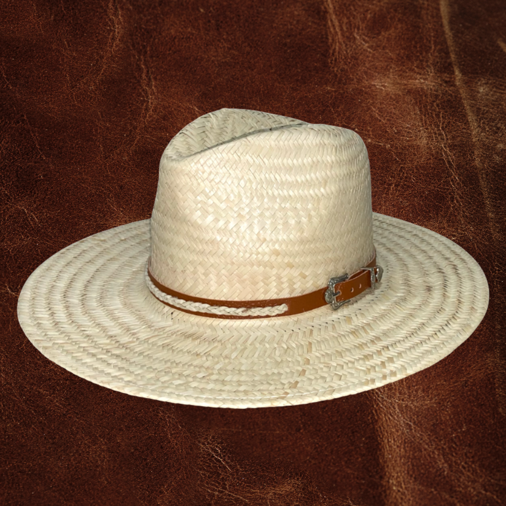 Chapéu modelo Panamá palha fina com bandinha trançada