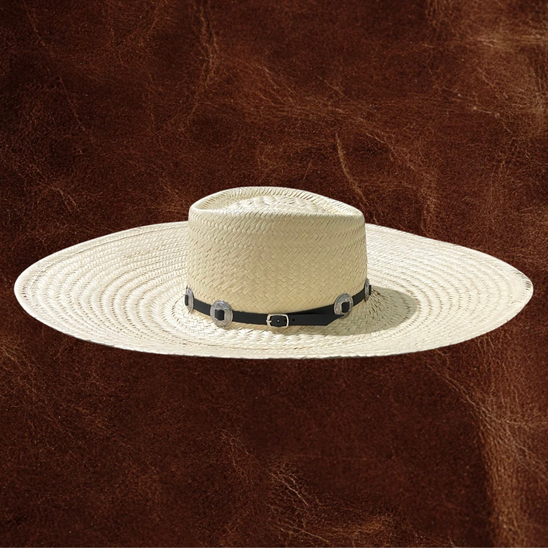 Chapéu modelo Campeiro palha fina com bandinha margaridas