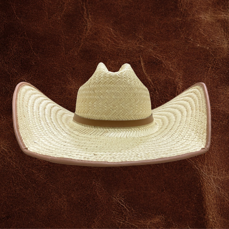 Chapéu modelo Americano palha fina com bandinha Zebu