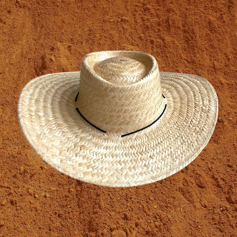 Chapéu Carandá Panamá palha fina com tirinha de couro